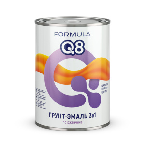 Грунт-эмаль по ржавчине ФОРМУЛА Q8 красно-коричневая 0,8 кг