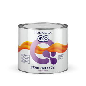 Грунт-эмаль по ржавчине ФОРМУЛА Q8 черная 1,8 кг